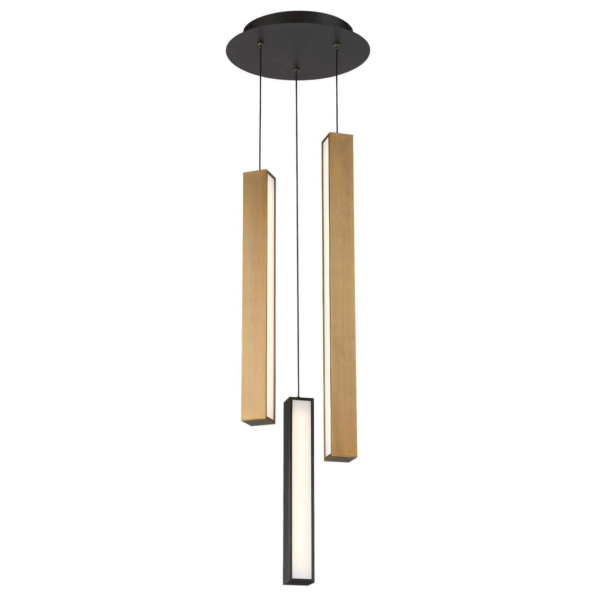 Montreal Lighting & Hardware - Chaos LED Multi-Light Pendant by Modern Forms | QUICK SHIP - PD-64803R-BK/AB-AB-OS | Montreal Lighting & Hardware