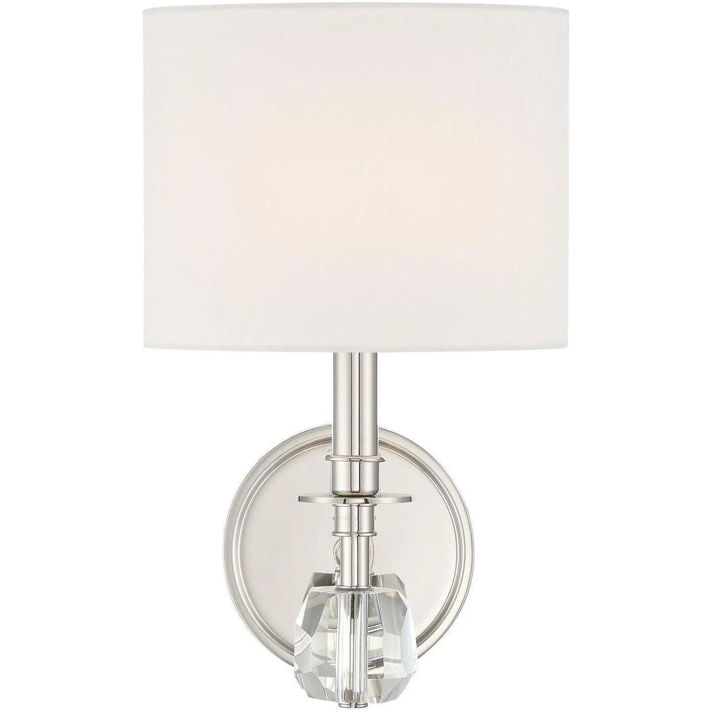 Montreal Lighting & Hardware - Chimes One Light Wall Mount by Crystorama | Open Box - CHI-211-PN-OB | Montreal Lighting & Hardware