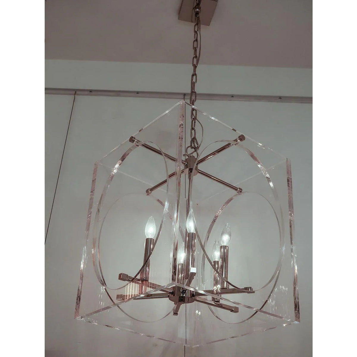 Montreal Lighting & Hardware - Drake Six Light Chandelier by Crystorama | OPEN BOX - 8876-PN-OB | Montreal Lighting & Hardware