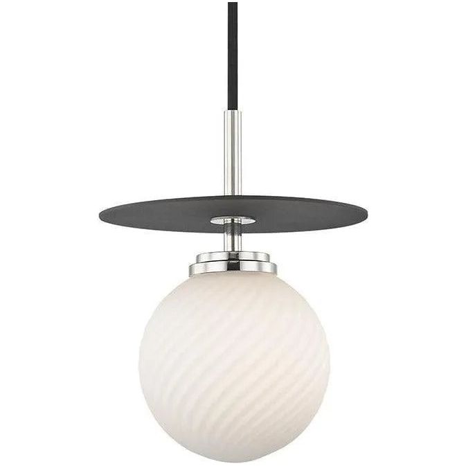 Montreal Lighting & Hardware - Ellis Pendant by Mitzi - H200701S-PN/BK | Montreal Lighting & Hardware