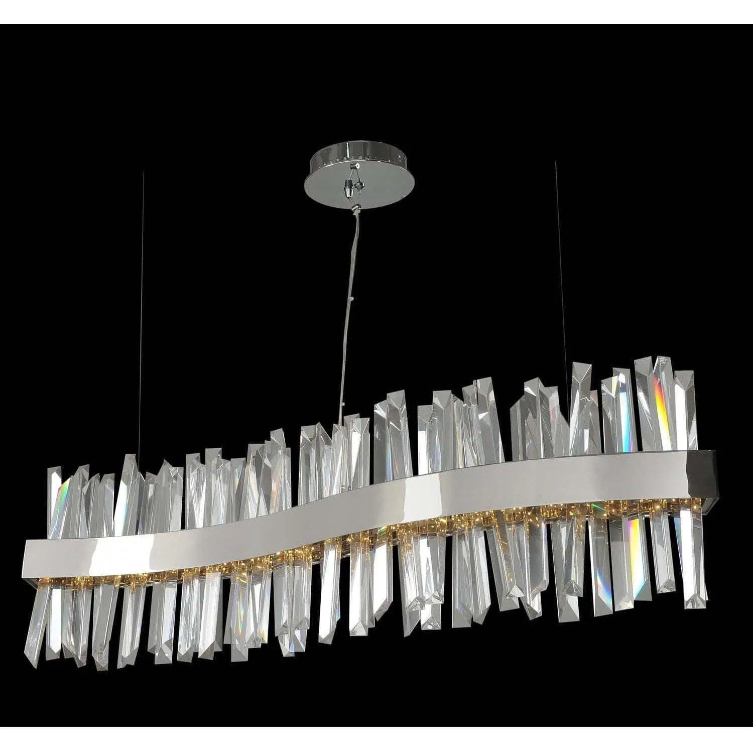 Montreal Lighting & Hardware - Glacier LED Linear Suspension by Allegri | Open Box - 030250-010-OB | Montreal Lighting & Hardware