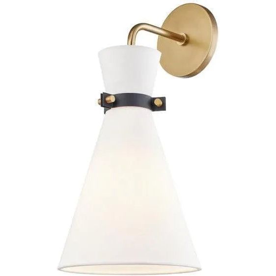 Montreal Lighting & Hardware - Julia Wall Sconce by Mitzi | QUICK SHIP - H294101-AGB/BK-OS | Montreal Lighting & Hardware