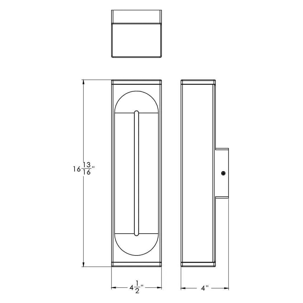 Montreal Lighting & Hardware - LWJ Rectangular CCT Dual Wall Light by DALS Lighting - LWJ16-CC-WH | Montreal Lighting & Hardware