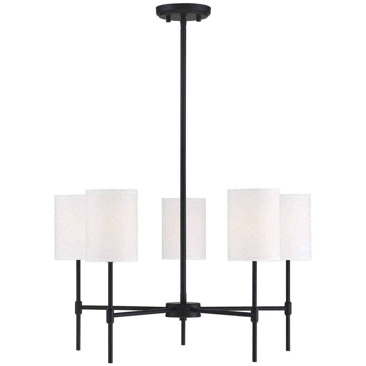 Montreal Lighting & Hardware - Meridian Five Light Chandelier | QUICK SHIP - M10067MBK-OS | Montreal Lighting & Hardware