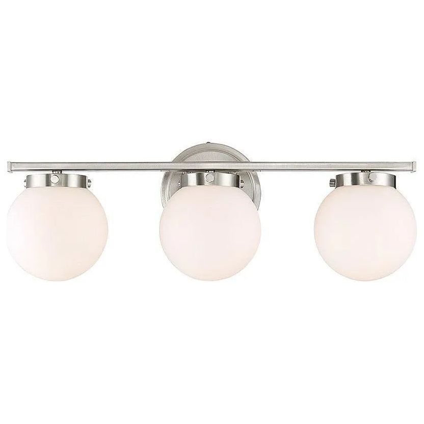 Montreal Lighting & Hardware - Meridian Three Light Bath Bar by Meridian Lite Trends | QUICK SHIP - M80023BN-OS | Montreal Lighting & Hardware