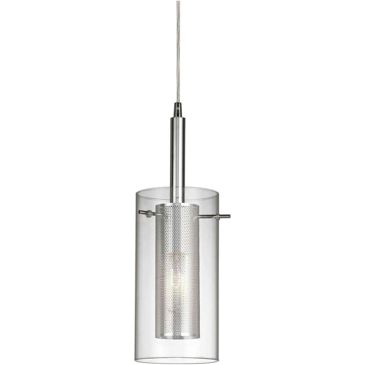 Montreal Lighting & Hardware - Mesh with Glass Pendant by Dainoite | OPEN BOX - 30961-CM-PC-OB | Montreal Lighting & Hardware