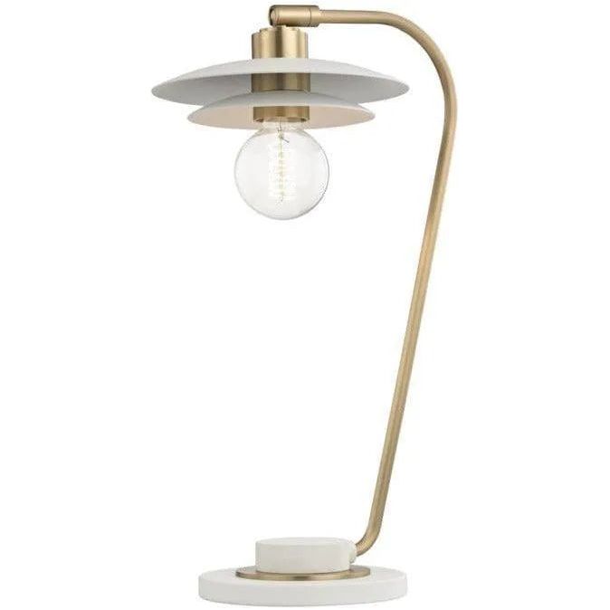 Montreal Lighting & Hardware - Milla Table Lamp by Mitzi | OPEN BOX - HL175201-AGB/WH-OB | Montreal Lighting & Hardware