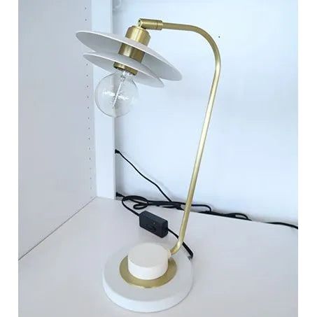 Montreal Lighting & Hardware - Milla Table Lamp by Mitzi | OPEN BOX - HL175201-AGB/WH-OB | Montreal Lighting & Hardware