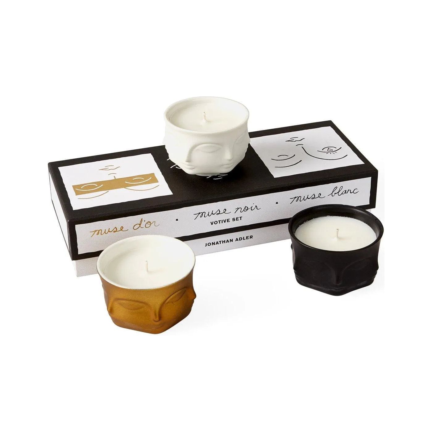 Montreal Lighting & Hardware - Muse Votive Candle Set by Jonathan Adler | QUICK SHIP - 30639-OS | Montreal Lighting & Hardware