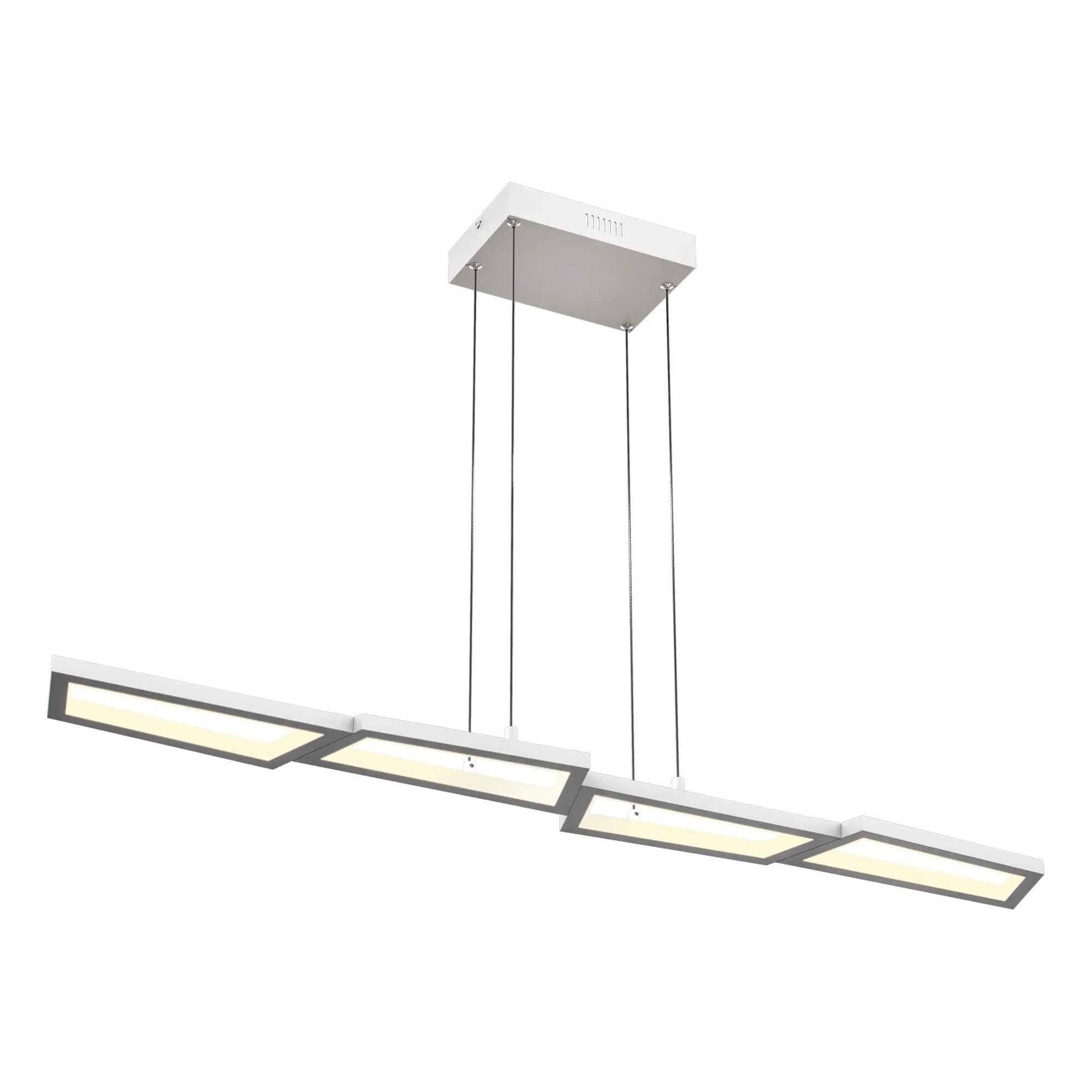 Montreal Lighting & Hardware - PDL Geometric Linear LED Pendant Light by DALS Lighting - PDL44-3K-WH | Montreal Lighting & Hardware