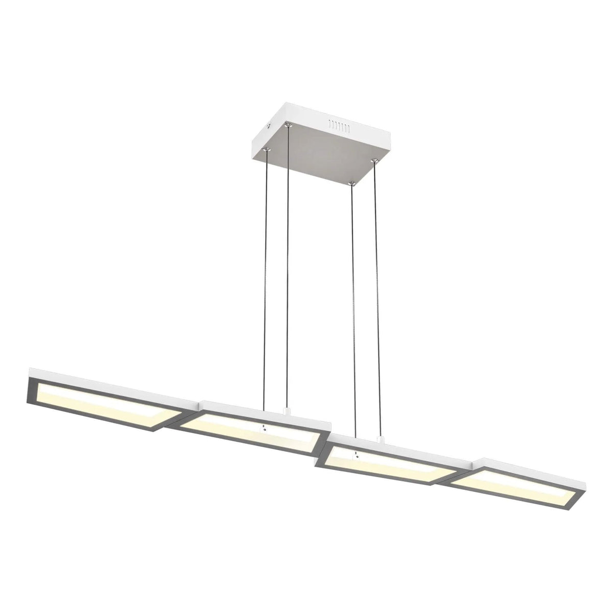 Montreal Lighting & Hardware - PDL Geometric Linear LED Pendant Light by DALS Lighting - PDL44-3K-WH | Montreal Lighting & Hardware