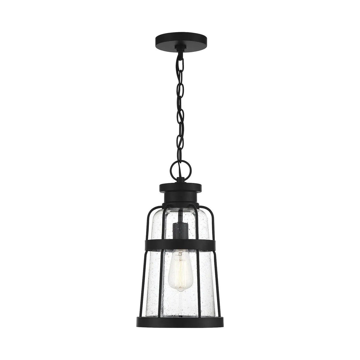 Montreal Lighting & Hardware - Quinton Hanging Lantern by Savoy House Exclusive - V6-L5-2943-BK | Montreal Lighting & Hardware