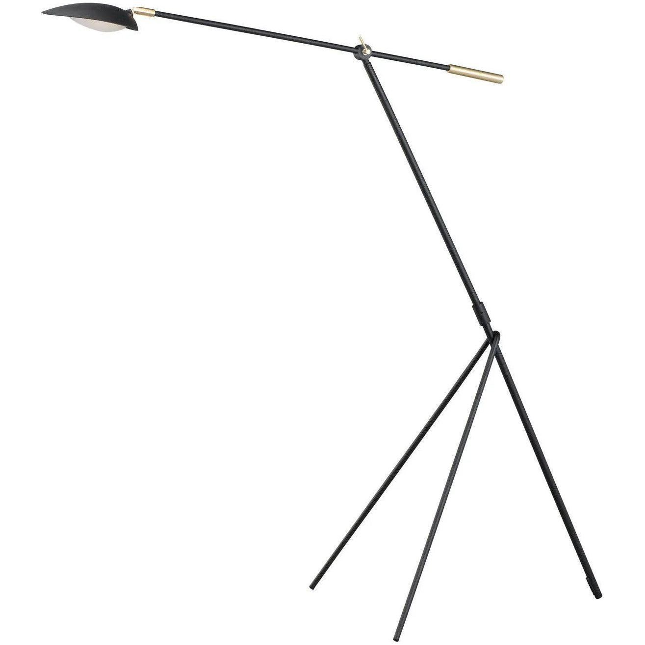 Montreal Lighting & Hardware - Scan LED Floor Lamp by Maxim Lighting | OPEN BOX - 21694BKSBR-OB | Montreal Lighting & Hardware