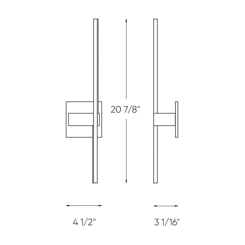 Montreal Lighting & Hardware - STK Sleek Linear LED Wall Sconce by DALS Lighting - STK21-3K-WH | Montreal Lighting & Hardware