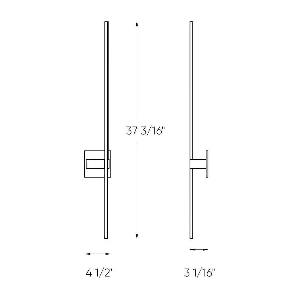 Montreal Lighting & Hardware - STK Sleek Linear LED Wall Sconce by DALS Lighting - STK21-3K-WH | Montreal Lighting & Hardware