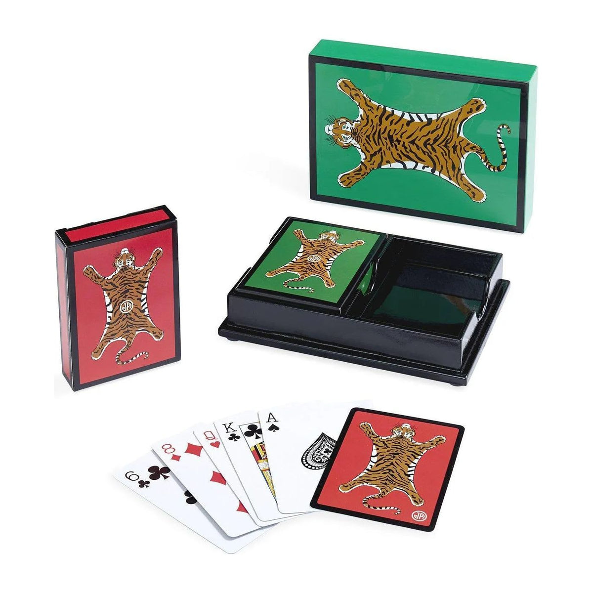 Montreal Lighting & Hardware - Tiger Lacquer Card Set by Jonathan Adler | QUICK SHIP - 30475-OS | Montreal Lighting & Hardware