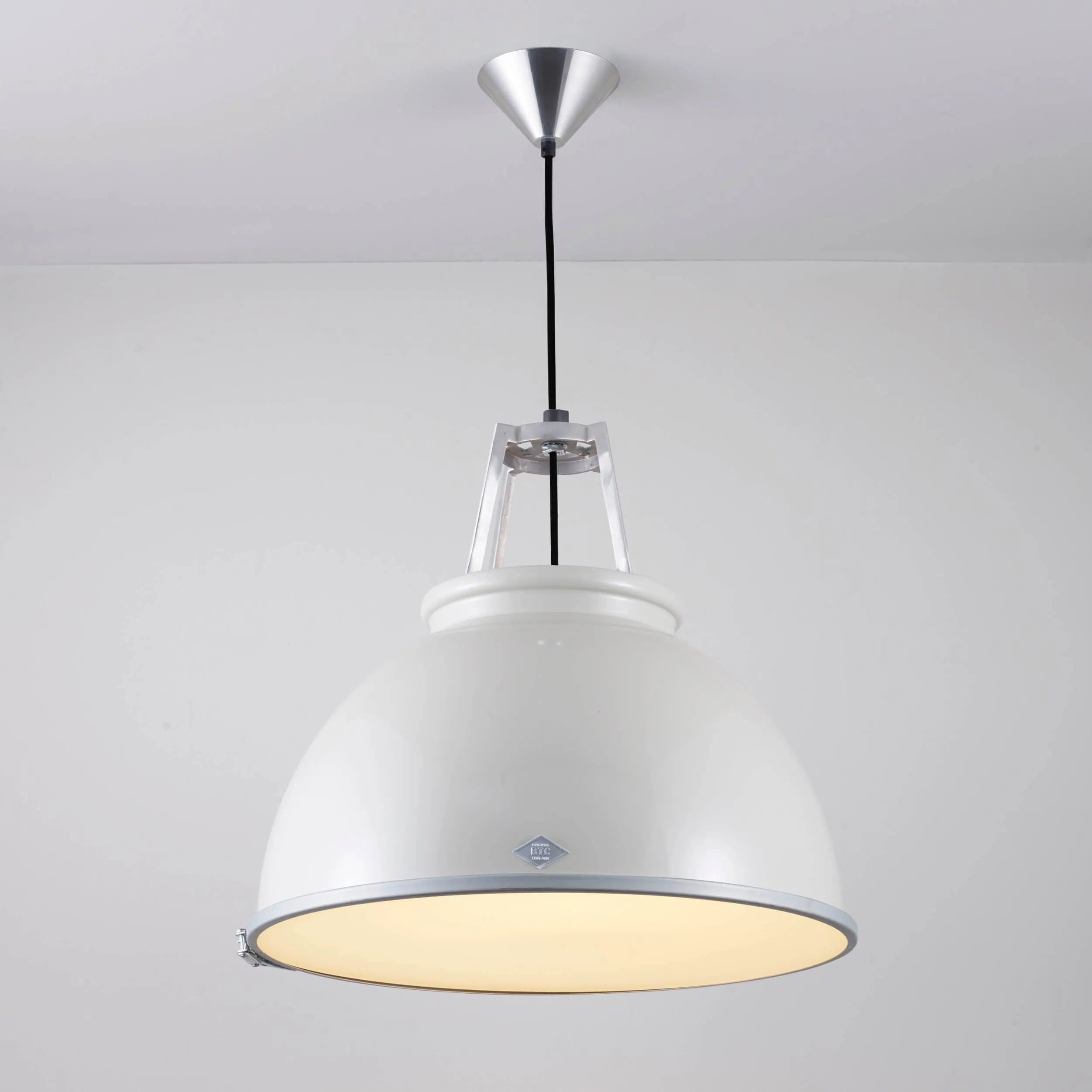 Montreal Lighting & Hardware - Titan Etched Glass Pendant by Original BTC | OPEN BOX - US-FP005GR/GL01E-OB | Montreal Lighting & Hardware