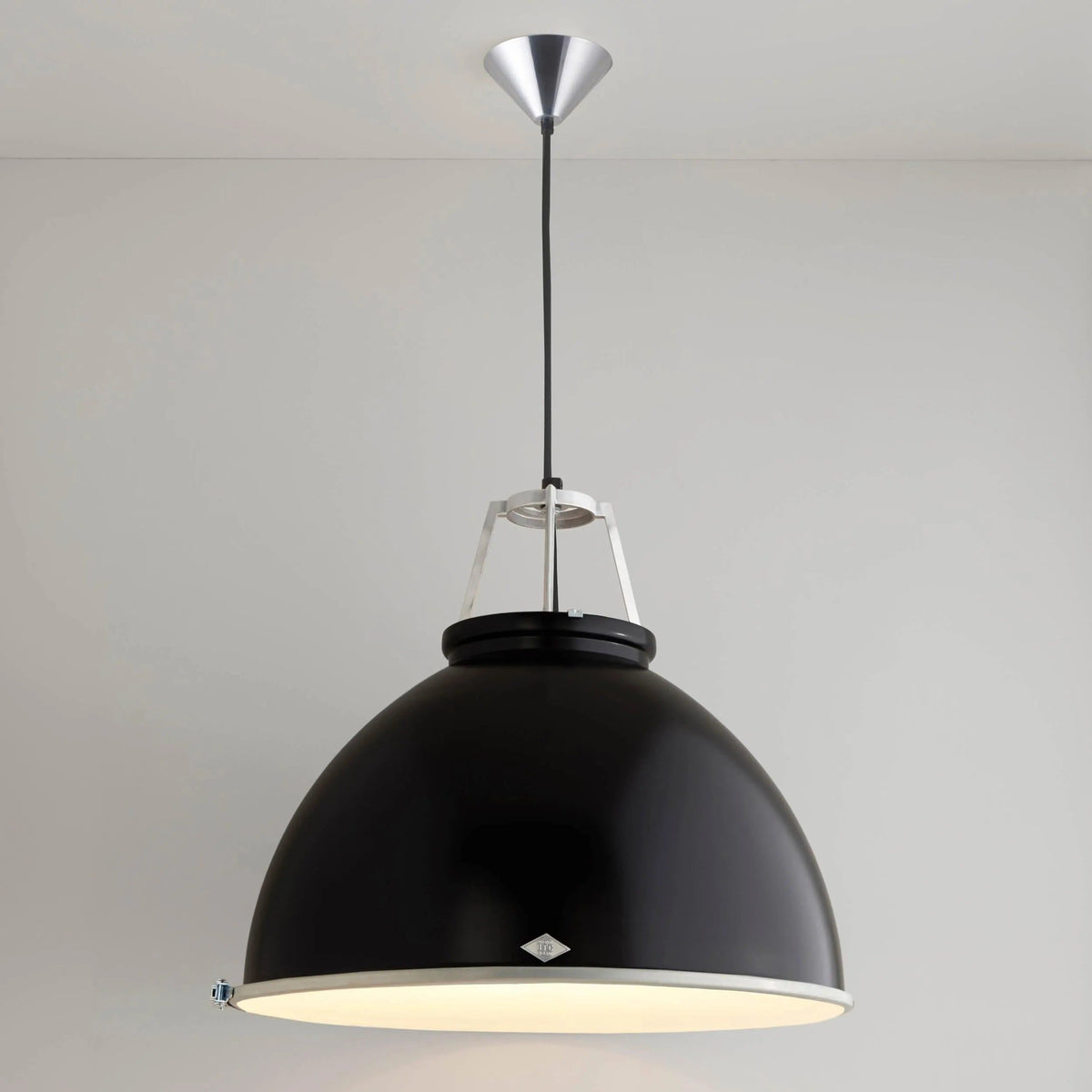 Montreal Lighting & Hardware - Titan Etched Glass Pendant by Original BTC | OPEN BOX - US-FP005GR/GL01E-OB | Montreal Lighting & Hardware