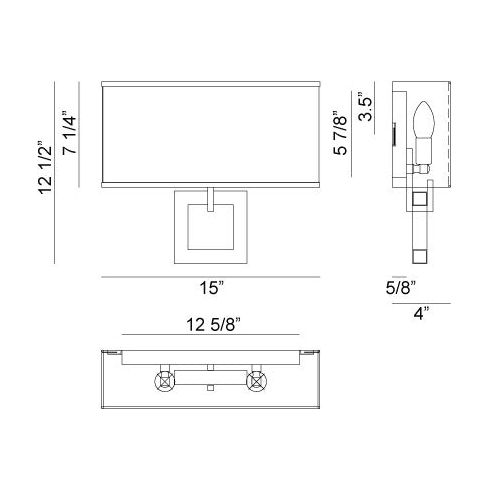 Montreal Lighting & Hardware - Two Light Wall Sconce by Matteo | QUICK SHIP - W55002CH-OS | Montreal Lighting & Hardware