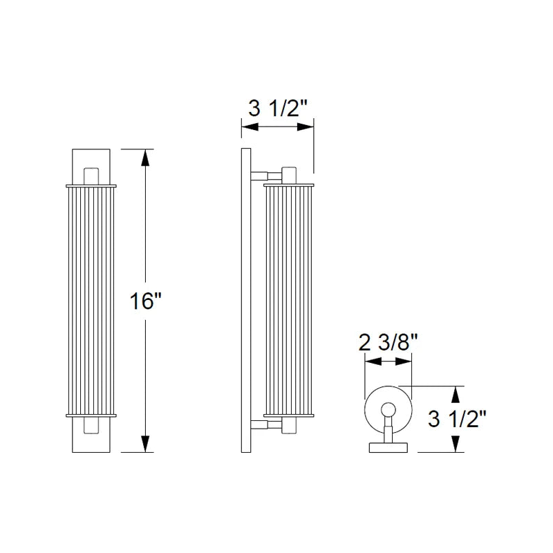 Ridgely Studio Works - Beacon S4 Wall Sconce - BCN-S4-WS-16-BNI-SCL | Montreal Lighting & Hardware