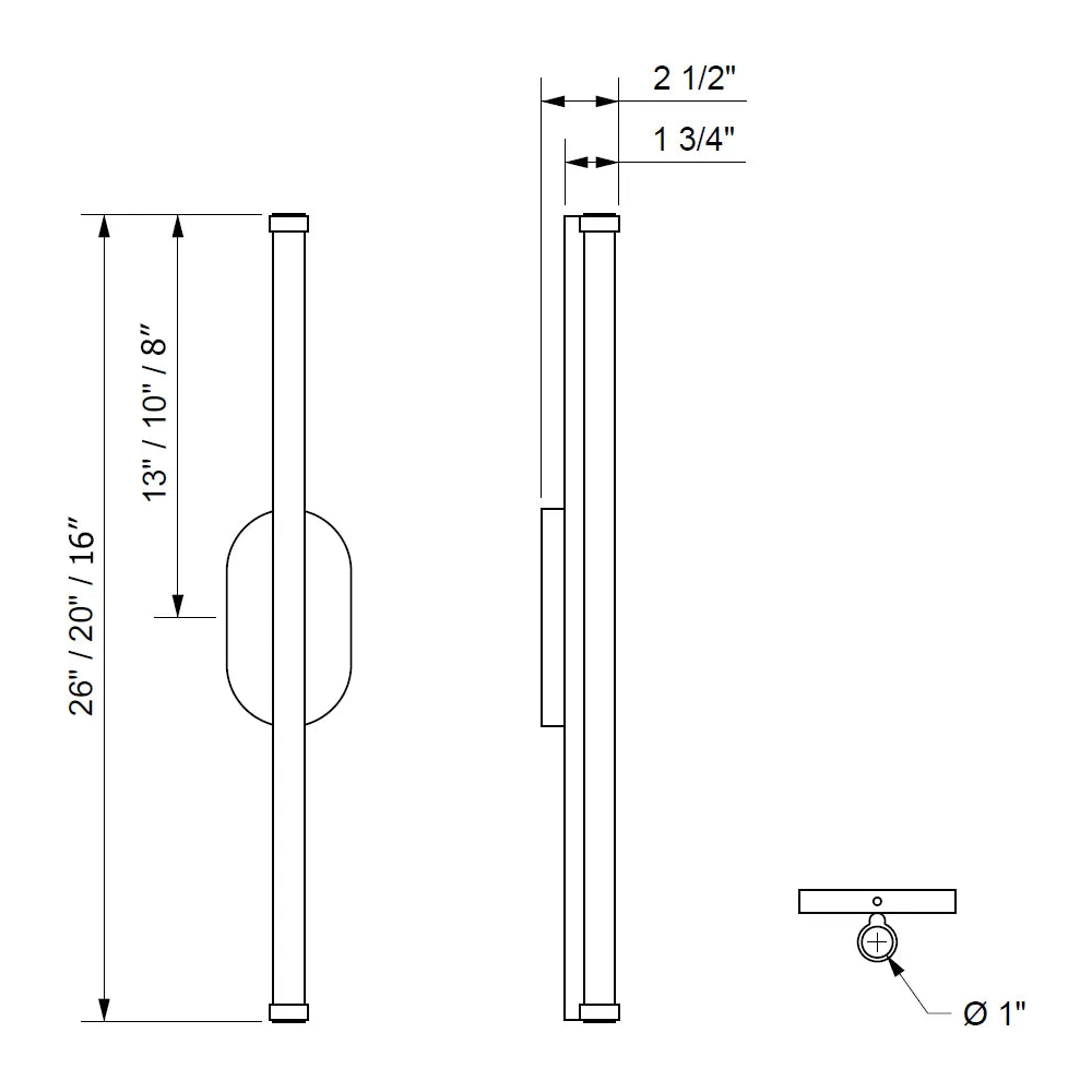 Ridgely Studio Works - Beam Wall Sconce - BEA-WS-16-MB | Montreal Lighting & Hardware