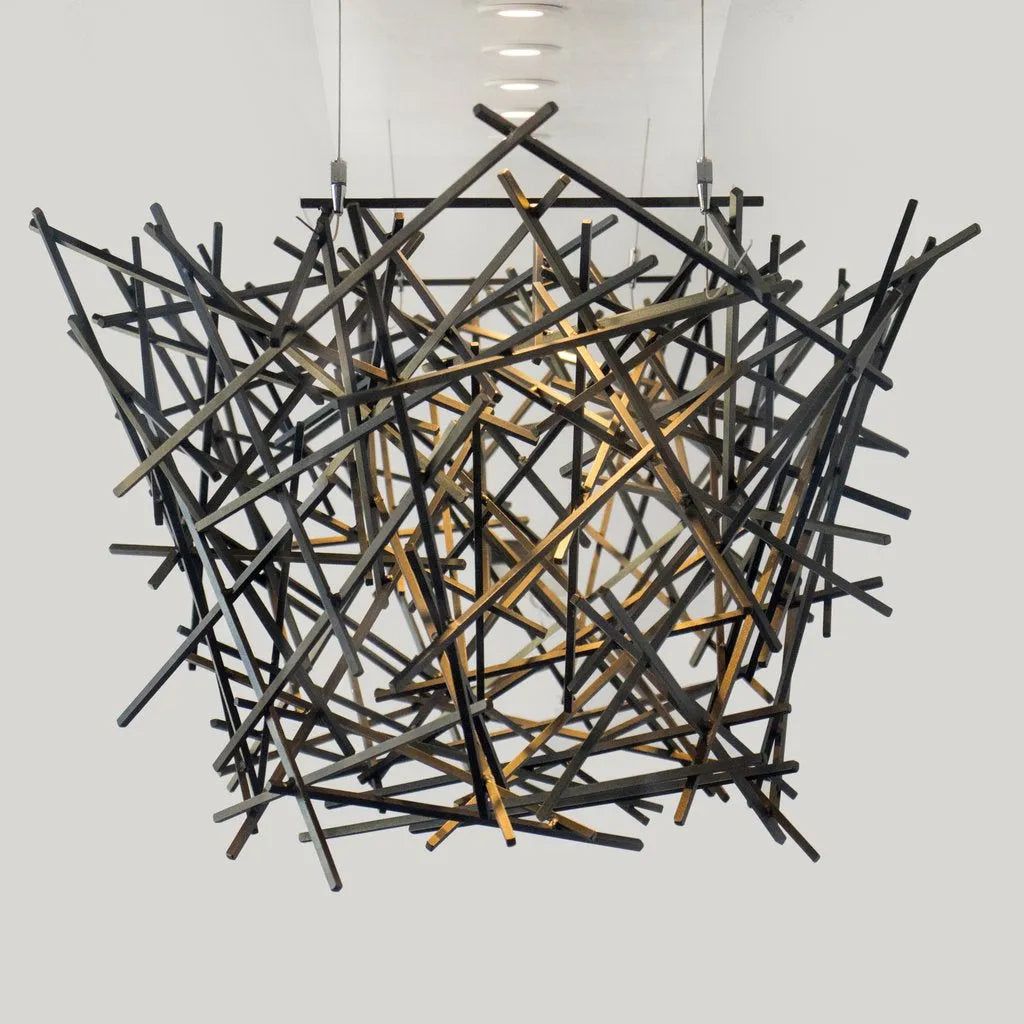 Ridgely Studio Works - Criss Cross Linear Chandelier - CC-CH-102AW-MD | Montreal Lighting & Hardware