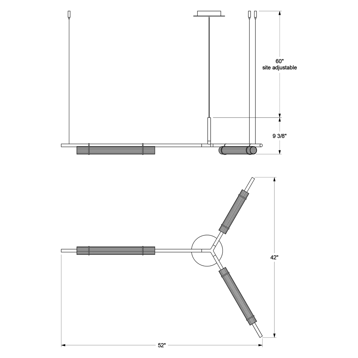 Ridgely Studio Works - Ember S6 Pendant - EMB-S6-PE-52-BNI-SCL | Montreal Lighting & Hardware