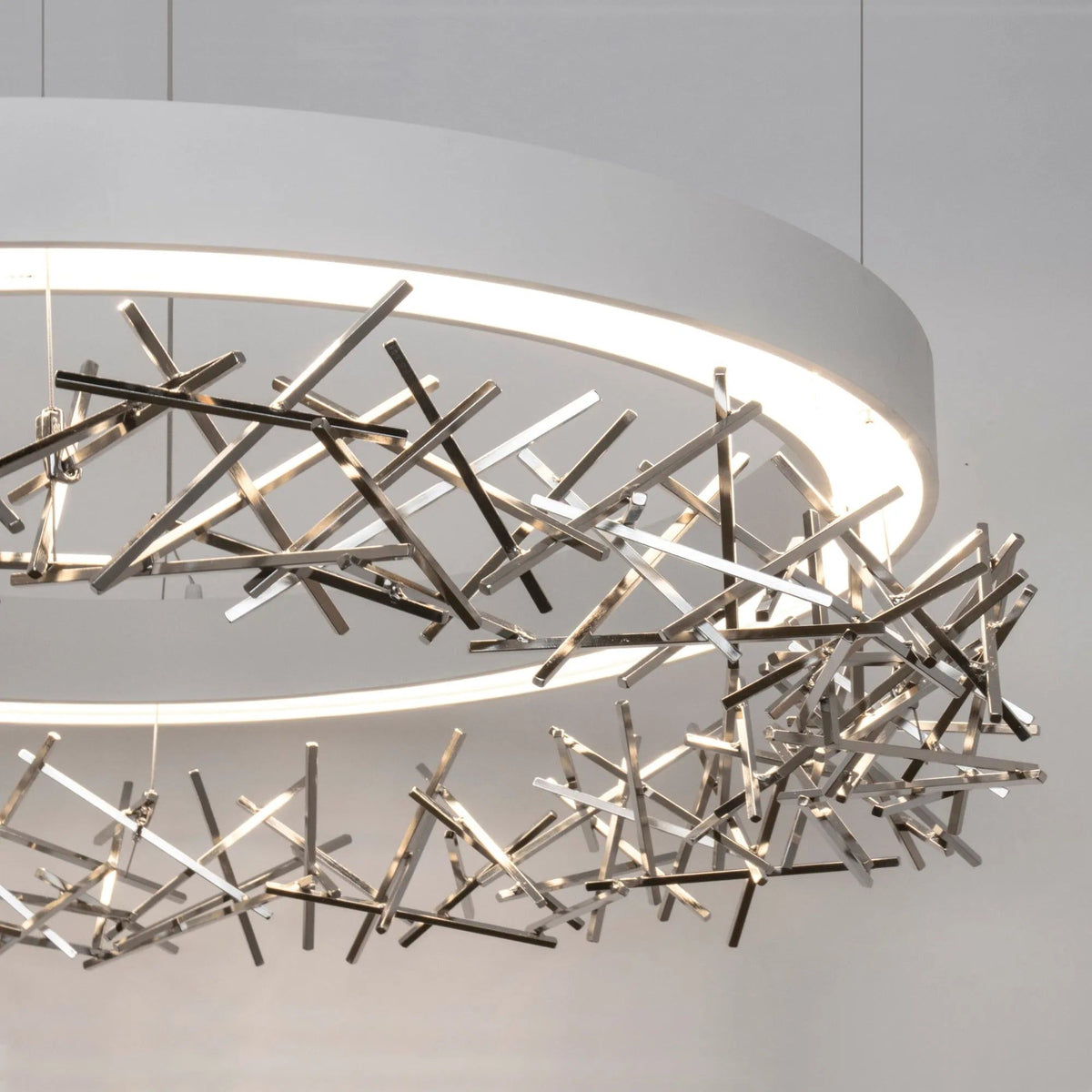 Ridgely Studio Works - Halo Criss Cross Chandelier - CC-HA-CH-102AW | Montreal Lighting & Hardware