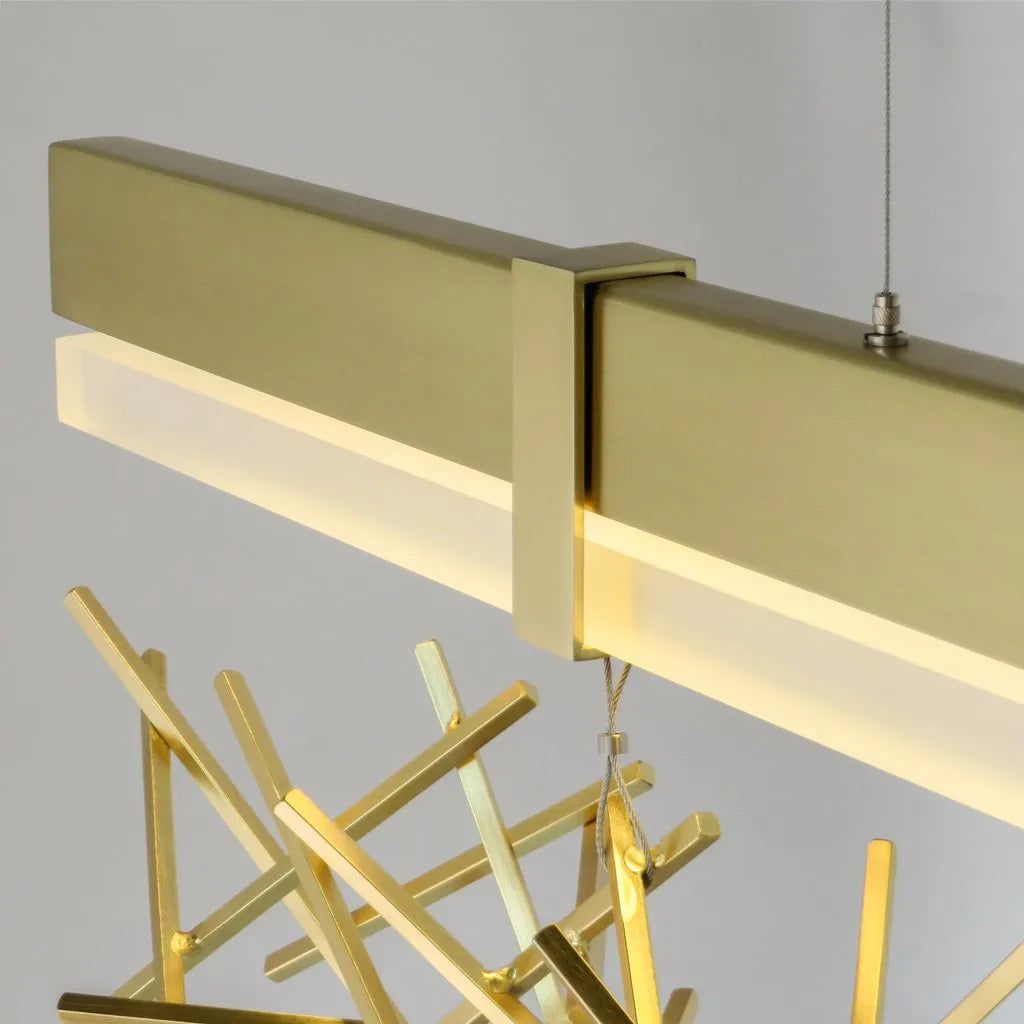 Ridgely Studio Works - Level Criss-Cross Pendant - LE-CC-PE-BLS-SM | Montreal Lighting & Hardware