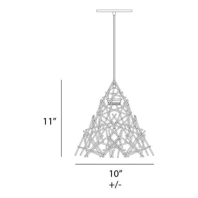 Ridgely Studio Works - Stick Pendant - STI-PE-102AW-B | Montreal Lighting & Hardware