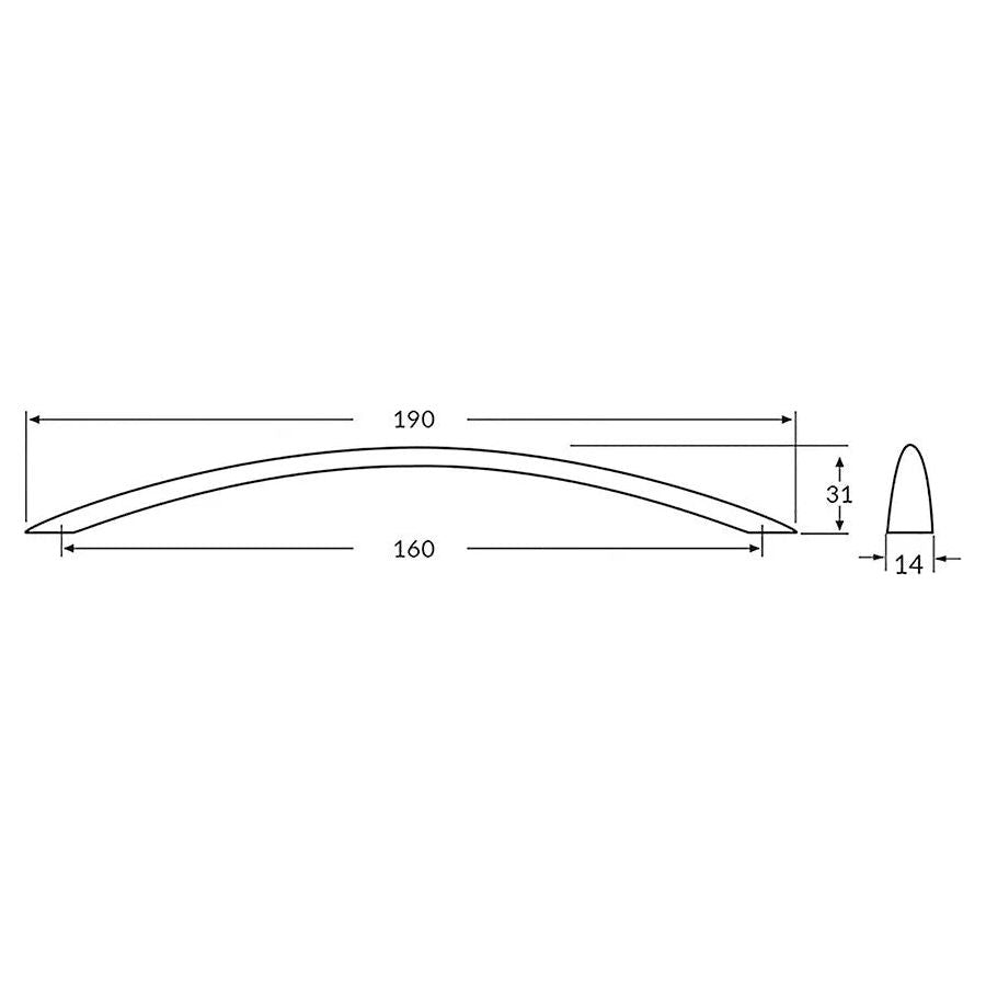 Rocheleau - Boto Pull - POI-R7258-160-BAC3 | Montreal Lighting & Hardware