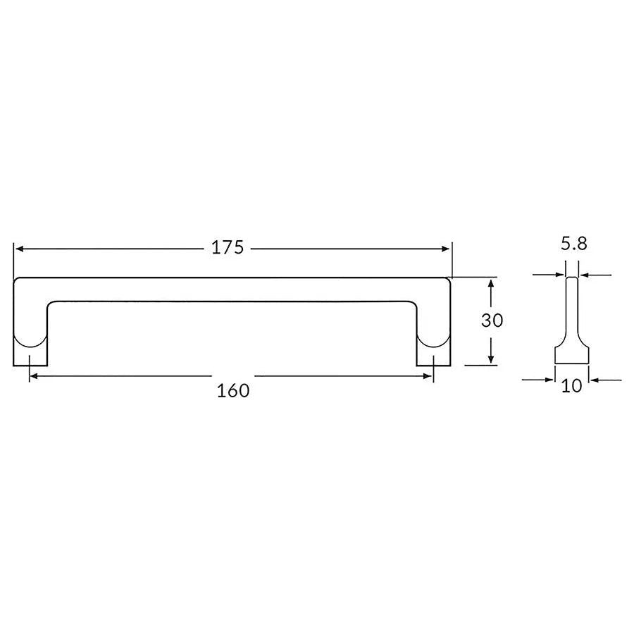 Rocheleau - E1523 Pull - POI-E1523-160-1917 | Montreal Lighting & Hardware