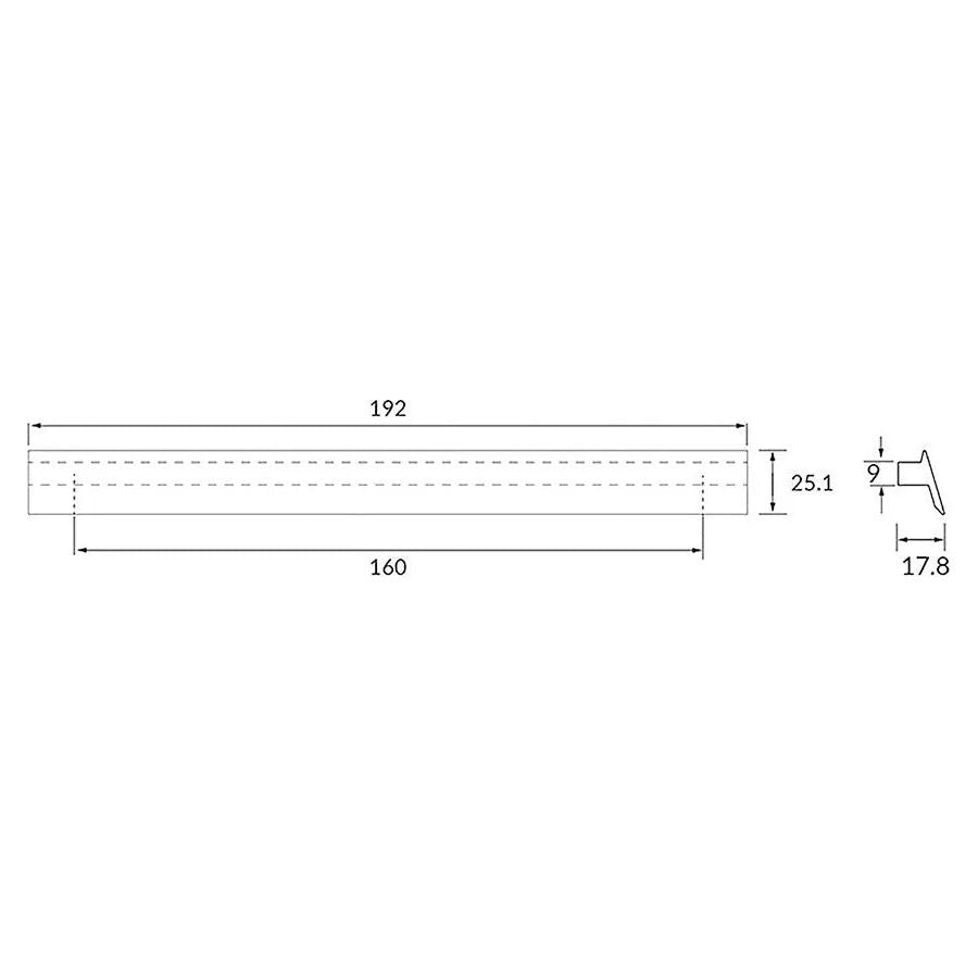 Rocheleau - E3611 Pull - POI-E3611-160-7W | Montreal Lighting & Hardware