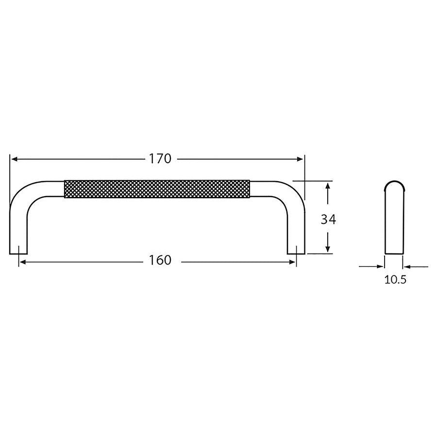 Rocheleau - GRIP Pull - POI-R8870-160-AL6 | Montreal Lighting & Hardware