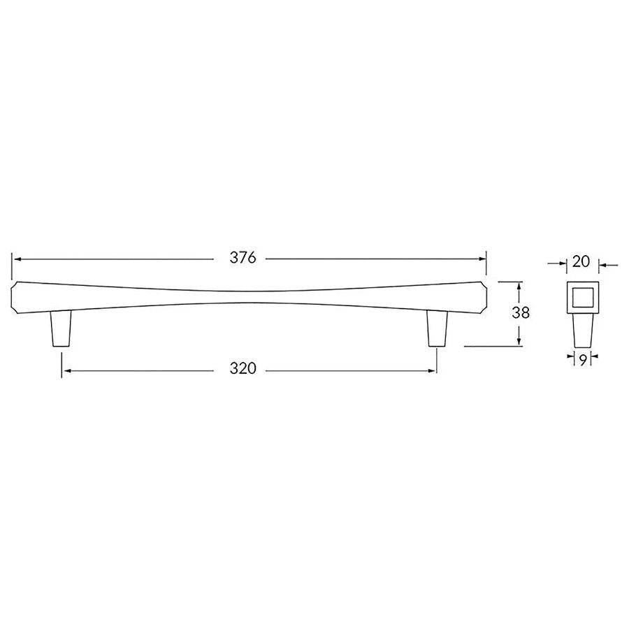 Rocheleau - Pagoda Pull - POI-R7281-160-BNL | Montreal Lighting & Hardware