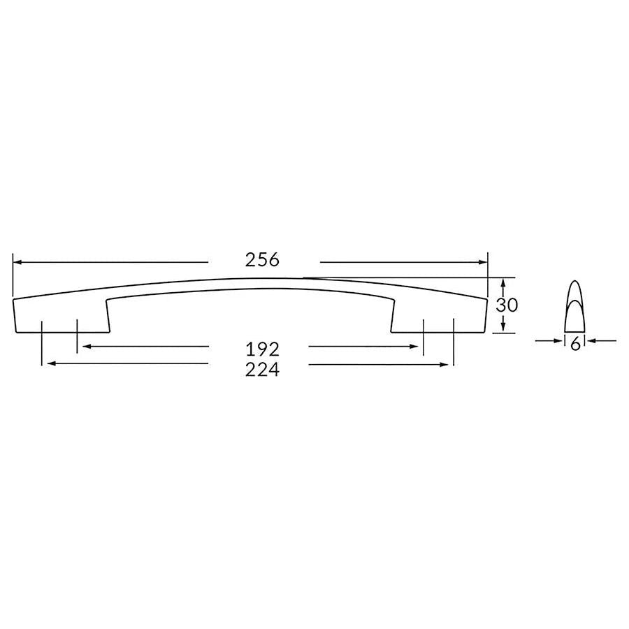 Rocheleau - R1298 Pull - POI-R1298-128-BSN | Montreal Lighting & Hardware