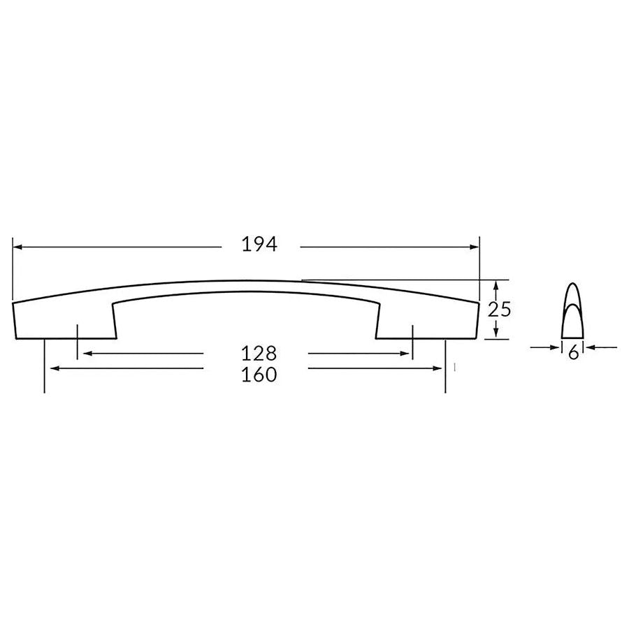 Rocheleau - R1298 Pull - POI-R1298-128-BSN | Montreal Lighting & Hardware