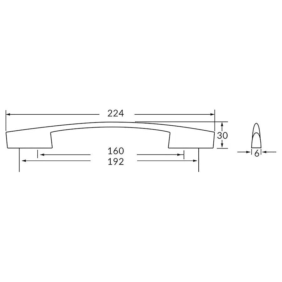 Rocheleau - R1298 Pull - POI-R1298-128-BSN | Montreal Lighting & Hardware