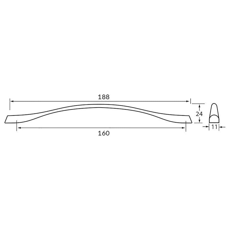 Rocheleau - R1517 Pull - POI-R1517-160-BSN | Montreal Lighting & Hardware