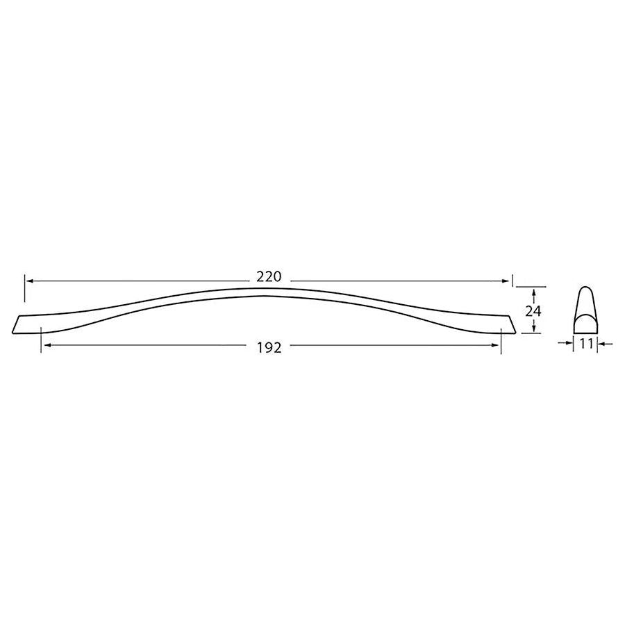 Rocheleau - R1517 Pull - POI-R1517-160-BSN | Montreal Lighting & Hardware