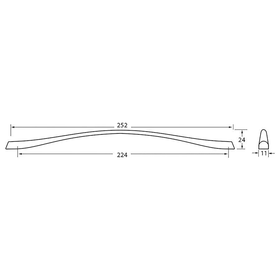 Rocheleau - R1517 Pull - POI-R1517-160-BSN | Montreal Lighting & Hardware