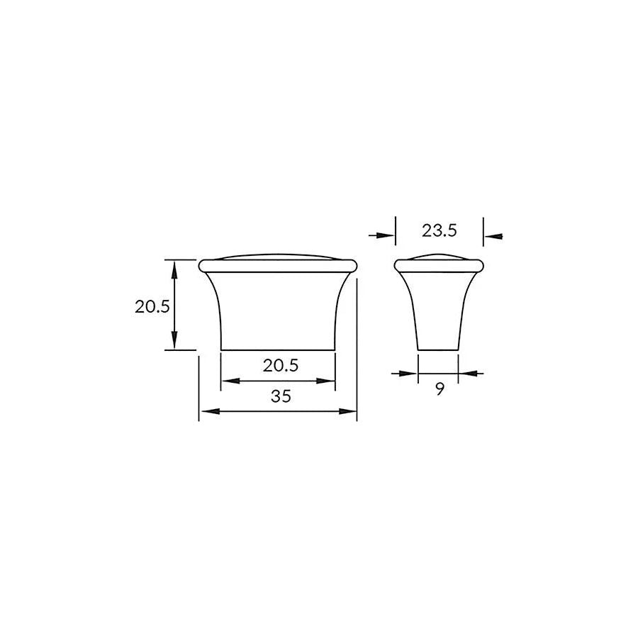 Rocheleau - R1893 Knob - BOU-R1983-ABN | Montreal Lighting & Hardware