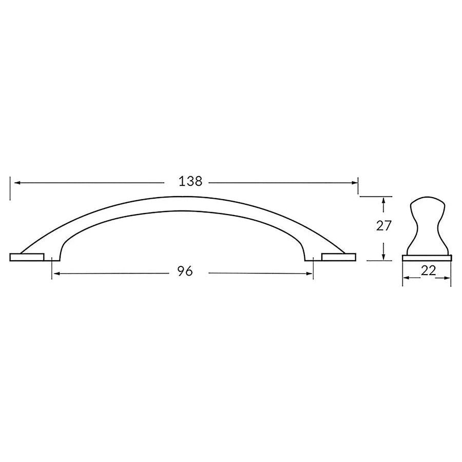 Rocheleau - R1983 Pull - POI-R1983-128-ABN | Montreal Lighting & Hardware