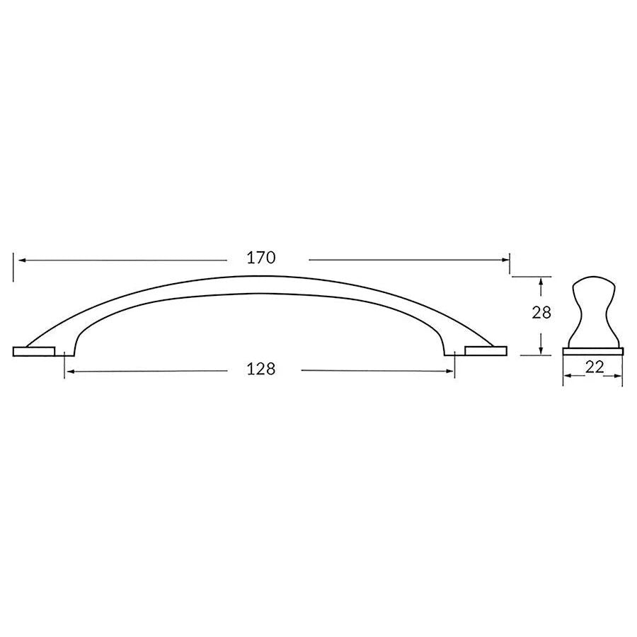 Rocheleau - R1983 Pull - POI-R1983-128-ABN | Montreal Lighting & Hardware