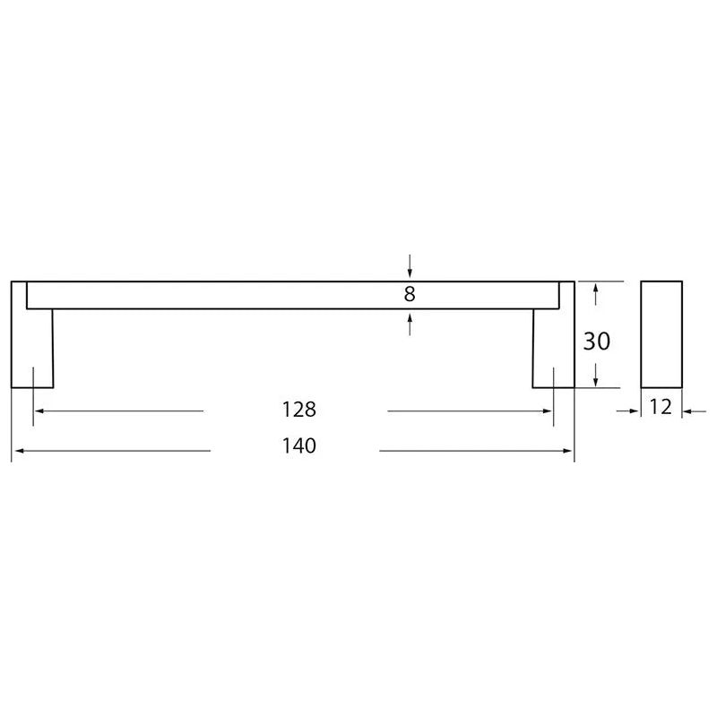 Rocheleau - R2004 Pull - POI-R2004-128-NM | Montreal Lighting & Hardware