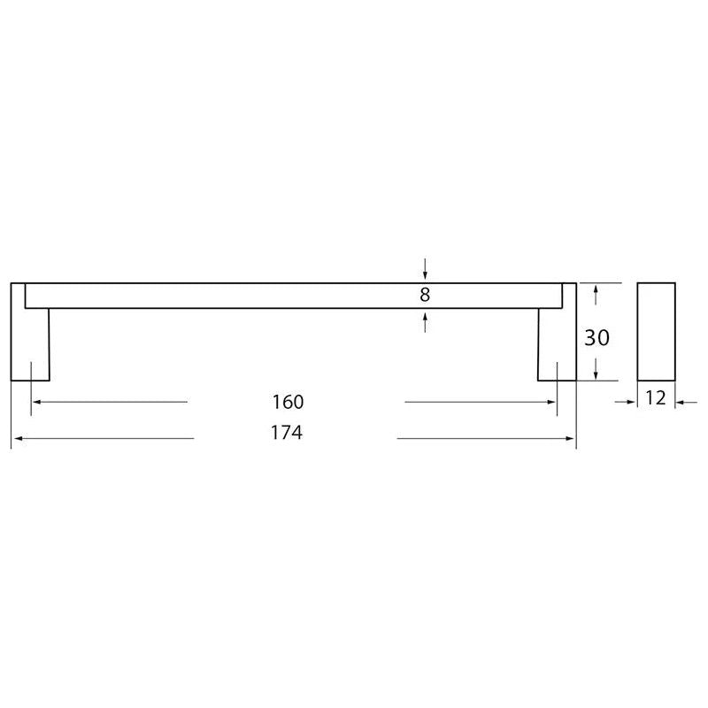 Rocheleau - R2004 Pull - POI-R2004-128-NM | Montreal Lighting & Hardware