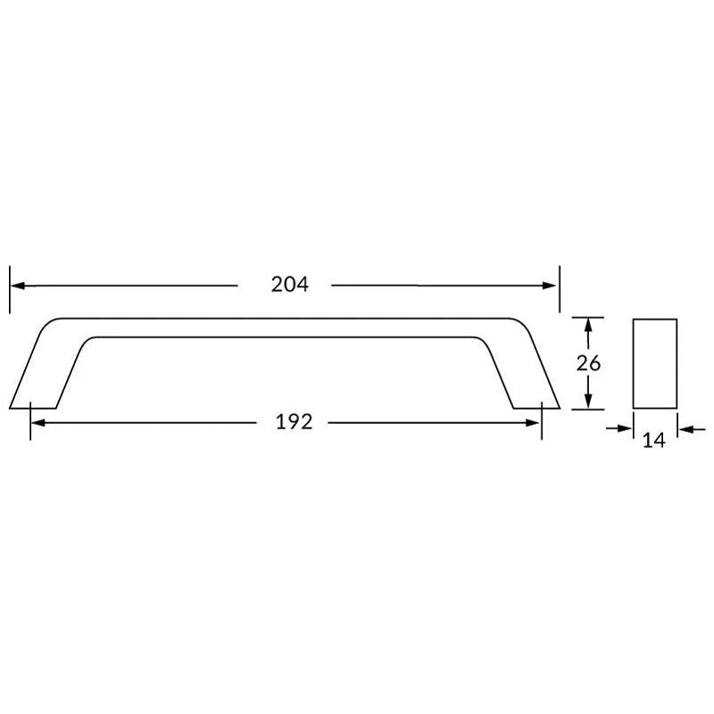 Rocheleau - R4231 Pull - POI-R4231-128-BSN | Montreal Lighting & Hardware