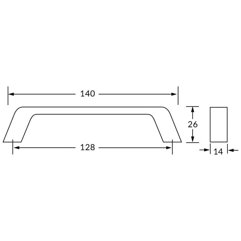 Rocheleau - R4231 Pull - POI-R4231-128-BSN | Montreal Lighting & Hardware