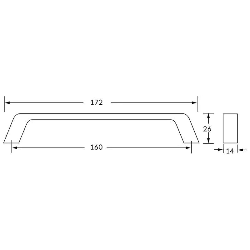 Rocheleau - R4231 Pull - POI-R4231-128-BSN | Montreal Lighting & Hardware