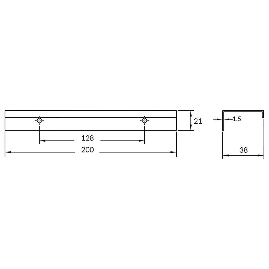 Rocheleau - R4361 Pull - POI-R4361-128-BSN | Montreal Lighting & Hardware